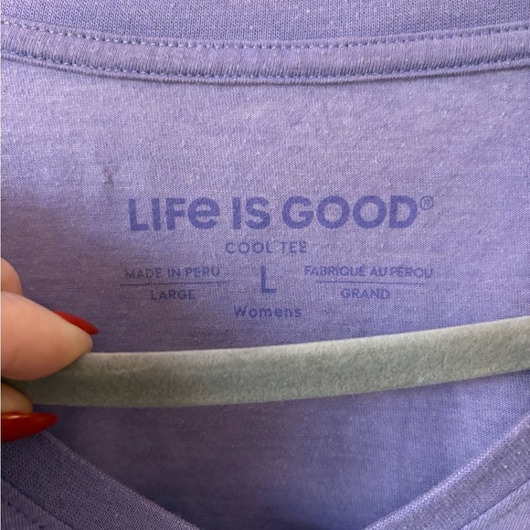 Life is Good Women’s Long Sleeve V-Neck Cool Tee “Take a Hike” Graphic Purple L - Picture 4 of 5